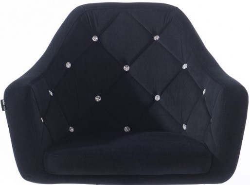blerm cristal fotel tapicerowany czarny